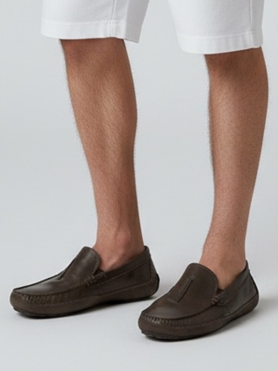 Clarks Other - Clarks Ashmont Race Men's Brown Leather Slip On Driving Loafers Size 10